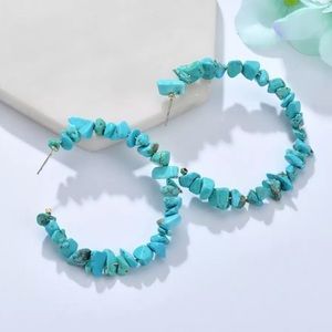 NEW Turquoise Hoop Earrings